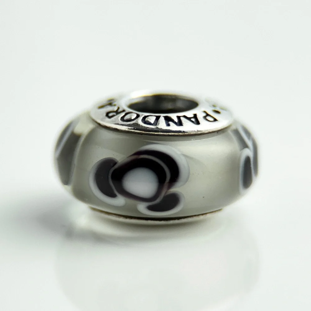 Pandora‎ Flowers For You Murano Glass Sterling Silver Charm 790641 Retired